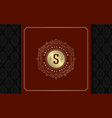 luxury logo template golden vintage vector image