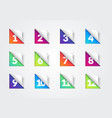 peeled corner bullet point set vector image vector image
