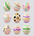 set of easter eggs vector image vector image
