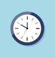 clock for wall on flat style icon watch blue vector image