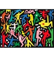 dancing people - doodles set vector image vector image