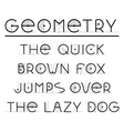 geometric retro font vector image