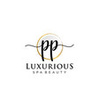 initial pp feminine logo usable vector image