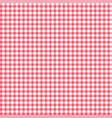 red seamless gingham pattern vector image