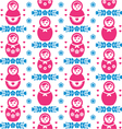 russian doll matryoshka folk art floral pattern vector image vector image