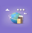 time to travel banner trip banner with passport vector image