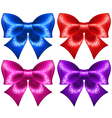 festive bows with glitter vector image vector image