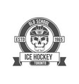 hockey logo badge design elements vector image vector image