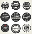 premium quality retro labels vector image