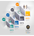 3d business infographic staircase diagram vector image vector image