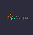 abstract flower sun relax logo icon design modern vector image
