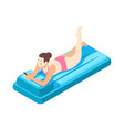 air bed icon vector image vector image