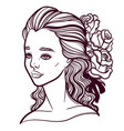 beautiful of a girl vector image
