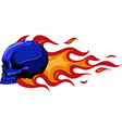 colored draw of human skull vector image vector image