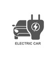 electro car icon logo element vector image