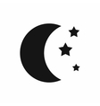 moon and stars icon simple style vector image