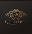 queen bee luxury logo template vector image