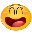 laughing manga emoticon vector image vector image