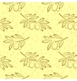 seamless olive branch with berries vector image