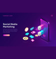 social media marketing viral mms isometric vector image
