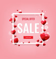 valentines day sale poster vector image