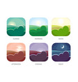 visualization of various times day morning vector image vector image