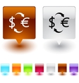 back arrow square button vector image