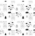 cute bears seamless pattern vector image vector image