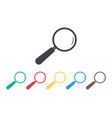 magnify glass icon lupe for look search loupe vector image