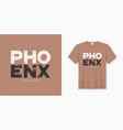 phoenix stylish t-shirt and apparel design vector image
