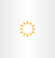 sun star yellow icon logo design vector image