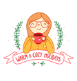 warm and cozy vector image