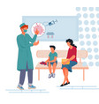 children vaccination and antivirus immunization vector image