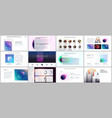minimal presentations portfolio templates vector image