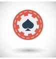 gambling chips flat icon vector image