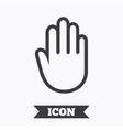 hand sign icon no entry or stop symbol vector image