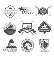 jockey label set vector image