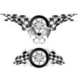 sports race emblems vector image vector image
