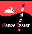greeting easter card with eggs vector image vector image