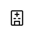 hospital building icon vector image vector image
