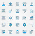 mission statement blue icons set business vector image