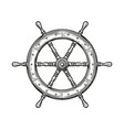 ship wheel isolated on white background rudder vector image vector image