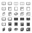book thin icons vector image vector image