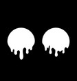 dripping white circles liquid drops ink vector image vector image