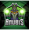 anubis esport mascot logo design vector image vector image
