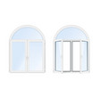 arch windows realistic icon set vector image vector image