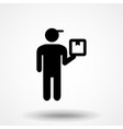 delivery services symbol on gray background vector image