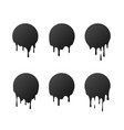 dripping black circles paint patches vector image vector image