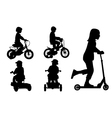 kids on bikes vector image vector image
