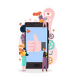 mobile technologies concept for web banner vector image vector image
